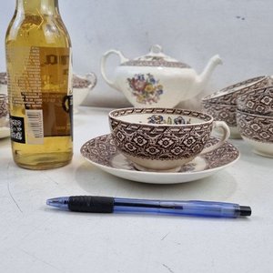 Juego de Loza "Harvard Empire" Inglés con Decoración Floral y Cenefas - 51 Piezas - imagen 10