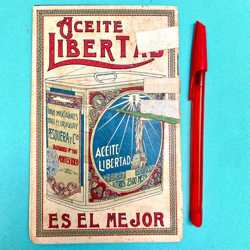 Antigua Libreta de Apuntes Publicidad Aceite Libertad 1937+