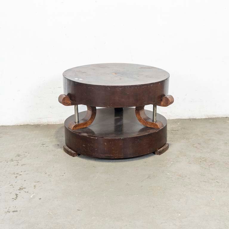 Lote siguiente: Mesa de sala art decó circular, de dos niveles