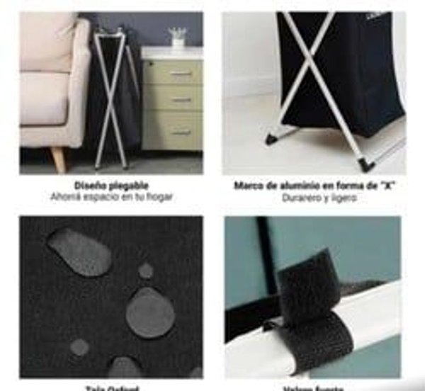 Cesto para ropa de primera calidad con compartimentos y etiquetas - imagen 5
