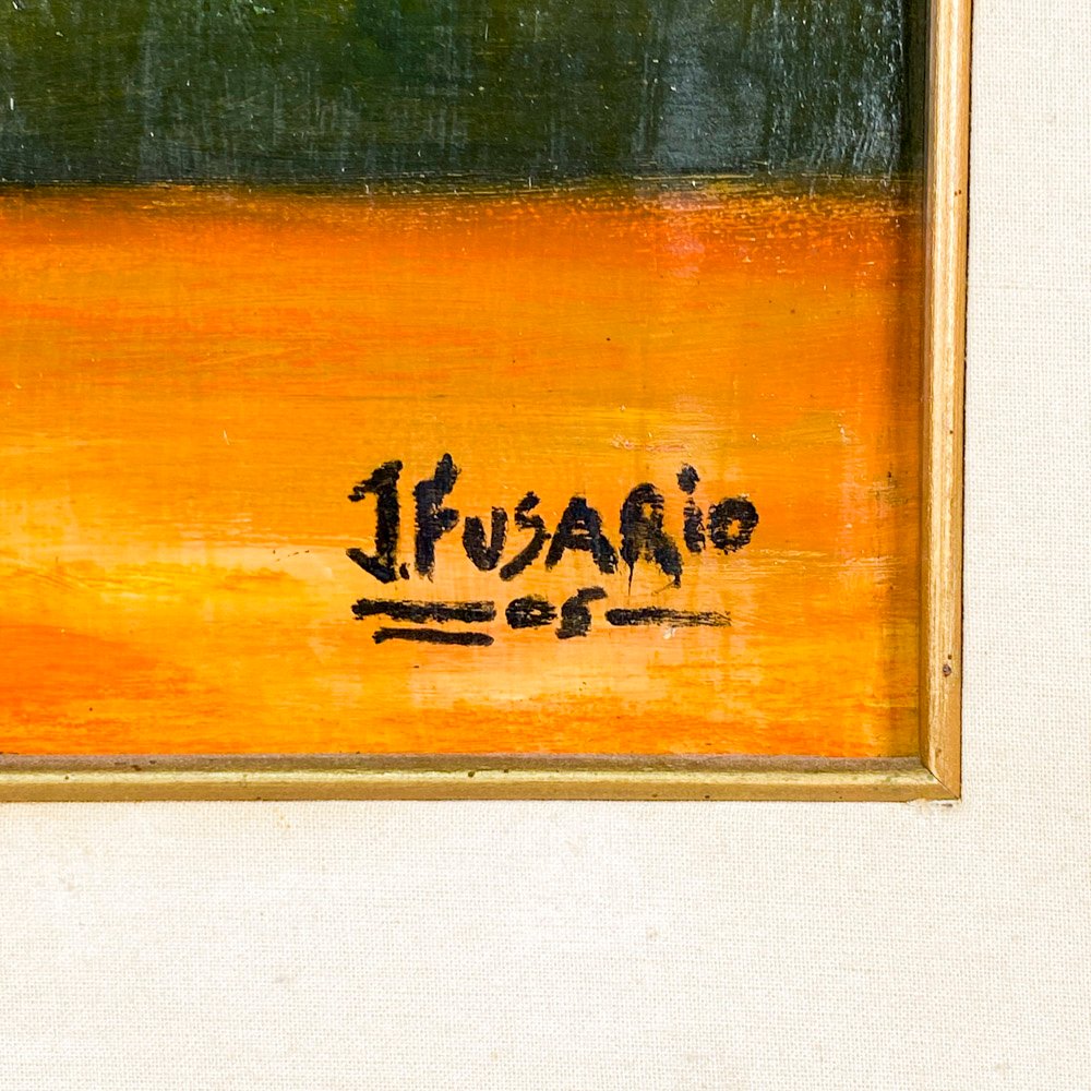 Cuadro oleo sobre fibra con flores firmado por un artista - imagen 3