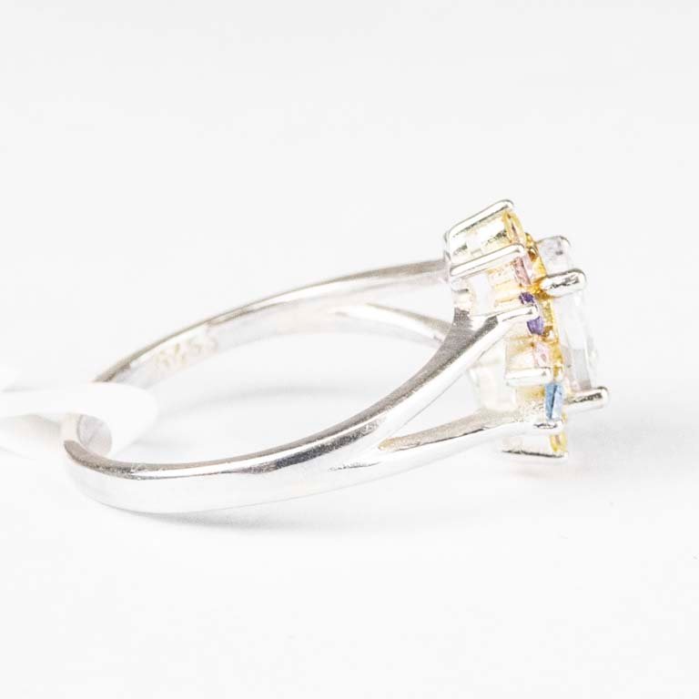 Anillo de plata con piedras - imagen 2