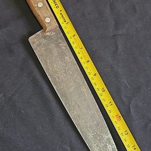 Cuchilla Antigua de Cocina con Hoja de 30 cm y Mango de Madera - imagen 2