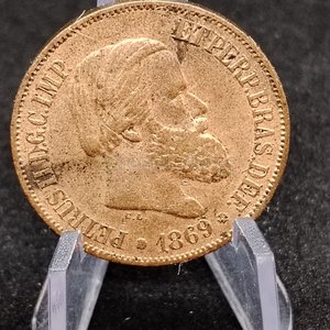 Moneda Antigua de Bronce con Retrato y Corona - imagen 4