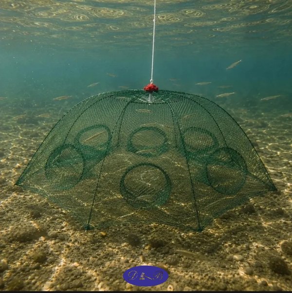 Trampa Atrapa Mojarras Pescado Red 6 Bocas Plegable - imagen 1