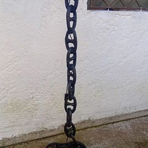 Lámpara de Pie Artesanal con Cadena de Barco Negra, 1.53m - imagen 4