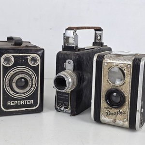 Lote de 5 Cámaras Fotográficas Antiguas para Decoración - imagen 4