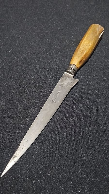 Cuchillo Franz Wenk Solingen Cabo Guampa Rubia Hoja 18 cm