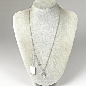 Lote siguiente: Cadena de Plata con Cruz - 48 cm