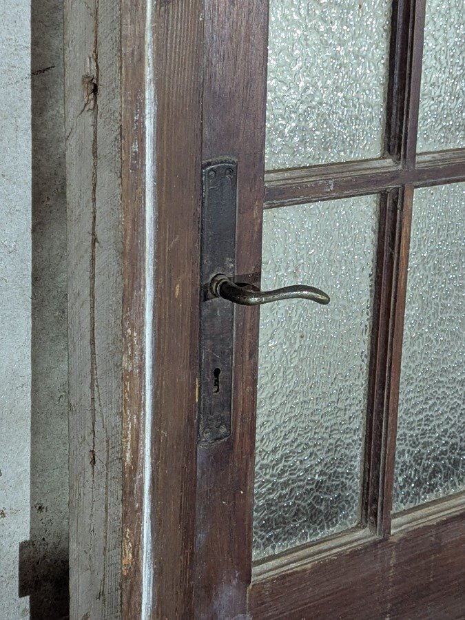 Puerta antigua de tablero con diseño tipo colonial - imagen 4