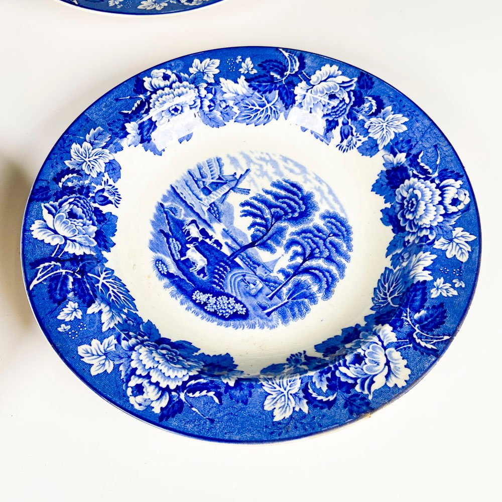 Cuatro platos de loza inglesa Woods Ware - imagen 2