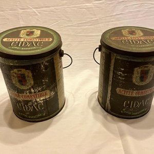 Lote siguiente: Lote de dos latas antiguas de Aceite Comestible CIDAC "Tipo Especial"