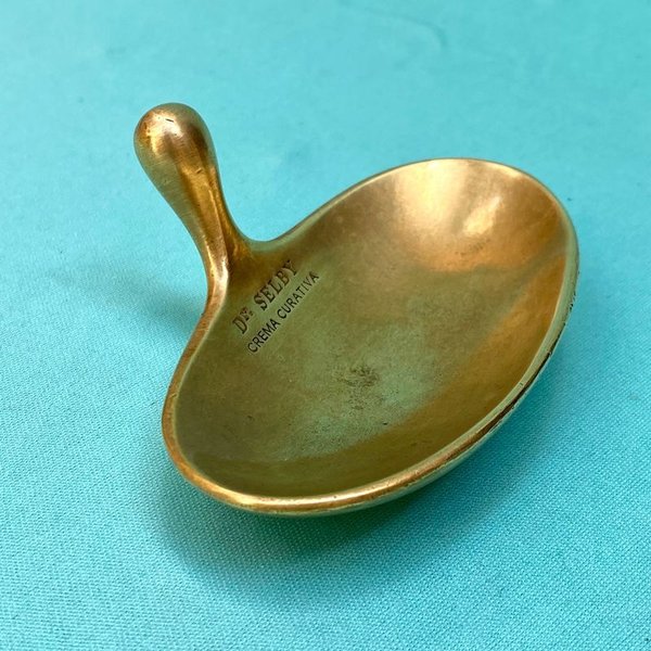 Antigua jabonera de bronce para colocar Jabón de afeitar, Publicidad de Dr. Selby - imagen 3