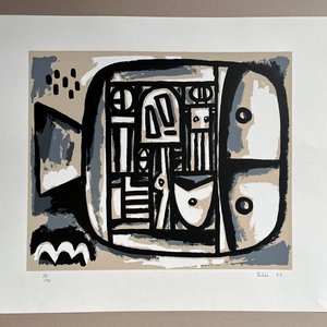 Serigrafía "Pez" de Manuel Pailos, Firmada y Fechada '91 - imagen 2