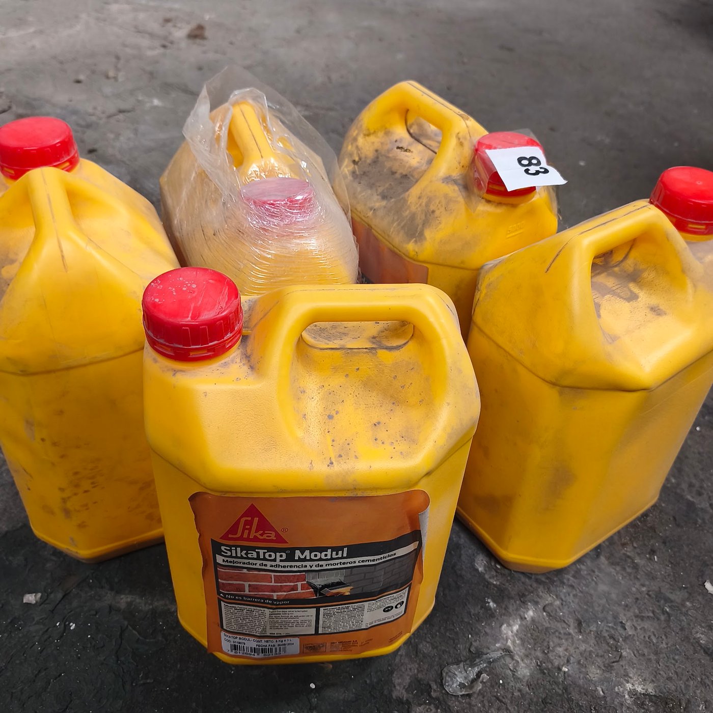 Lote de 5 Bidones SikaTop Modul Amarillos