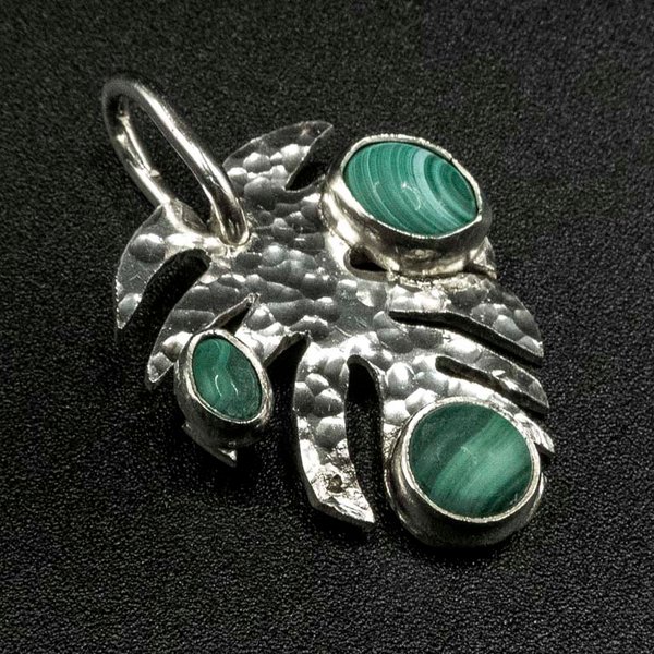 Colgante Plata 950 con Malaquitas - imagen 1