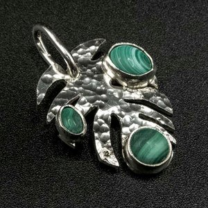 Colgante Plata 950 con Malaquitas - imagen 1