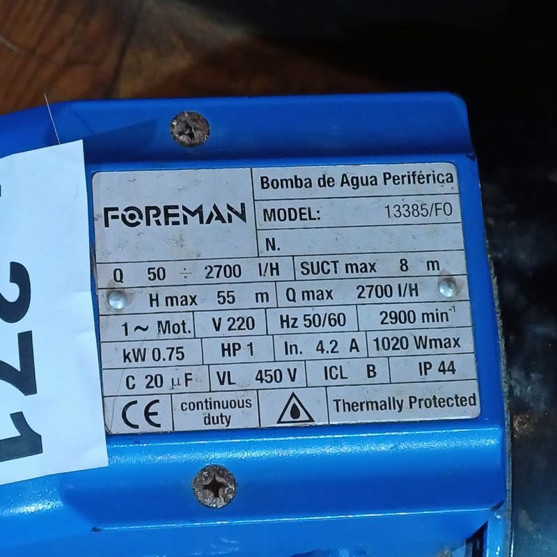 Bomba de agua periferica Foreman 1HP - imagen 2