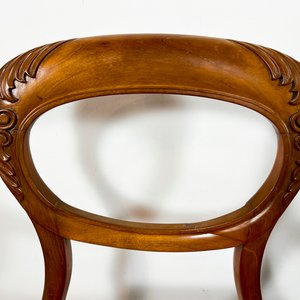 Par de Sillas Inglesas de Caoba con Asiento de Pana Naranja - imagen 2