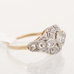 Anillo de Oro 18k y Platino con Brillantes y Diamantes - imagen 2