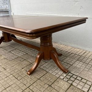 Juego de Comedor de Madera: Mesa Extensible y 10 Sillas Tapizadas Beige - imagen 27