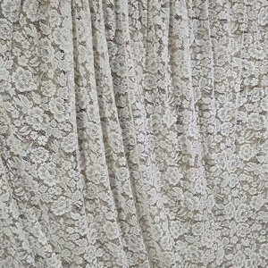Par de Cortinas de Encaje Blanco con Motivos Florales - imagen 5