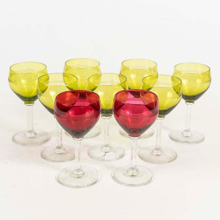 Lote anterior: Copas cristal color con guarda para vino