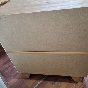 Mueble Auxiliar Blanco Rústico con Tapa Madera y Estante Interior - imagen 4