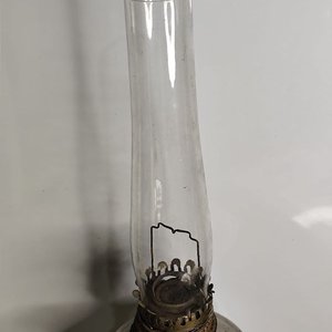 Lámpara de Aceite Aladdín Antigua con Tubo de Vidrio Original - imagen 2