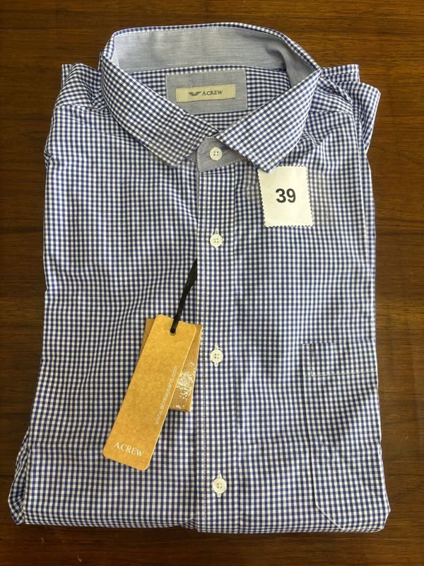 Camisa A.Crew Cuadros Azules Talle XXL Nueva