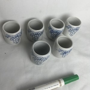 Juego de 6 Vasitos de Cerámica con Diseño de Uvas - imagen 4