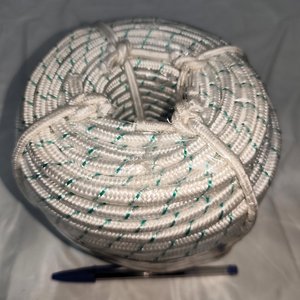 Rollo de Cuerda Náutica Multiuso Krain 50m x 10mm Blanca con Verde - imagen 3