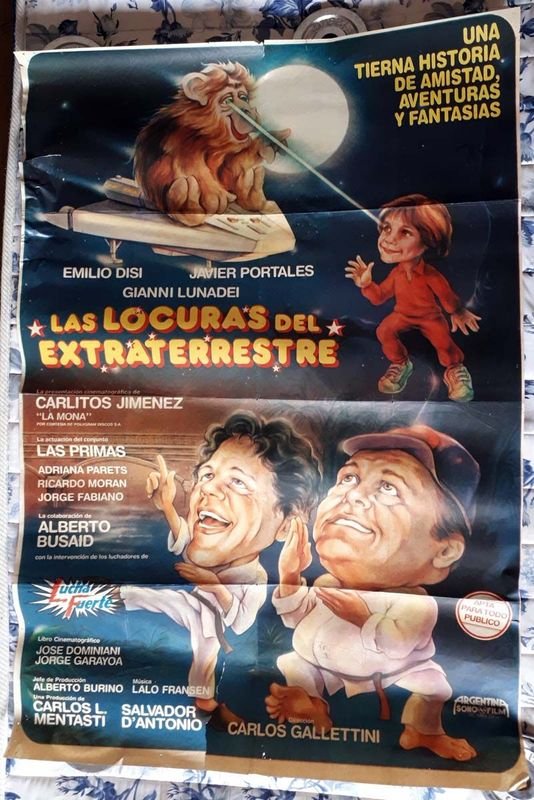 Afiche Original "Las Locuras del Extraterrestre" - Emilio Disi (1988)