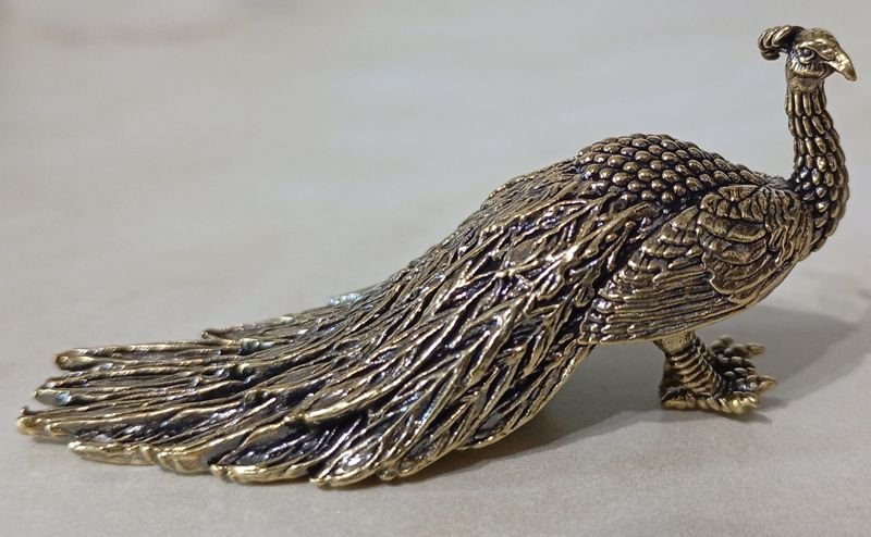 Figura de Faisán en Bronce - Miniatura Artística - imagen 4