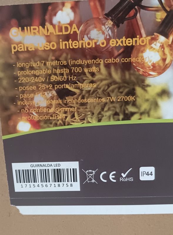 Guirnalda LED decorativa de 25 luces, NUEVA EN CAJA - imagen 3
