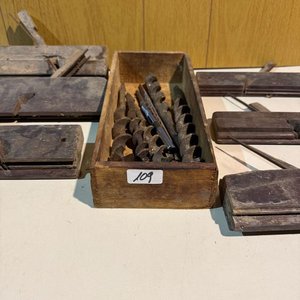 Lote de Mechas Antiguas y Cepillos para Cantos de Madera - imagen 1