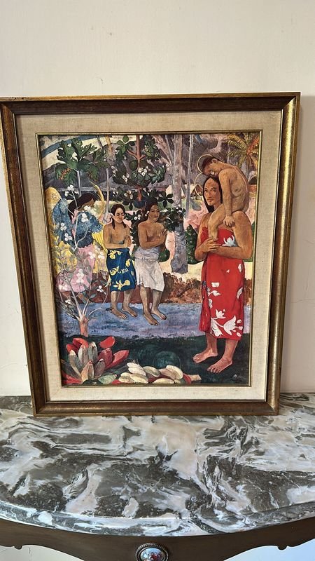 Lote siguiente: Cuadro de arte en marco con paisajes naturales