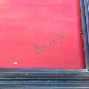 Diptico Abstracto Firmado por Dalia y Dos Cuadros Decorativos con Marcos de Madera - imagen 3