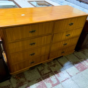 Cómoda de madera con 6 cajones y espejo - imagen 1