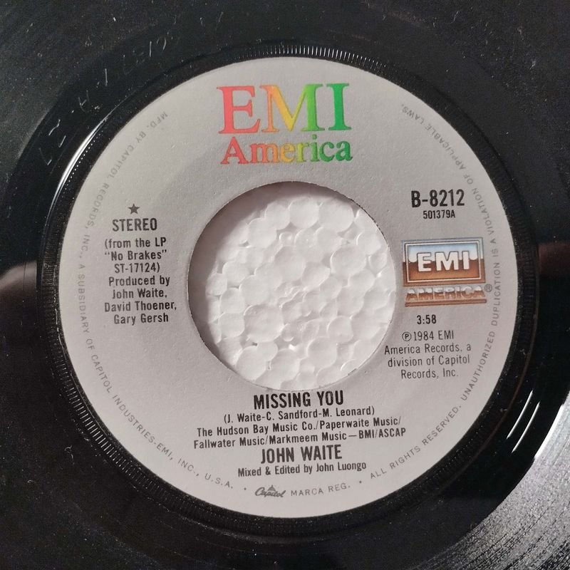 Vinilo de JOHN WAITE: "Missing You" de 1984 - imagen 3