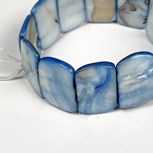 Pulsera de Nácar Azul y Blanco - imagen 3