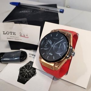Reloj Smartwatch Alta Gama Modelo G9 Dorado con Correa Roja y Accesorios - imagen 1