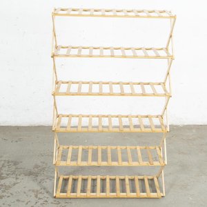 Estante Zapatero Plegable de Bambú - 5 Niveles - imagen 1
