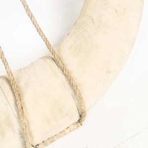Salvavidas Antiguo de Corcho con Cuerda y Desgaste - 70 cm - imagen 2