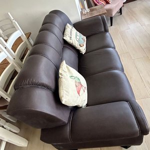 Sillón de 3 Cuerpos de Cuerina Marrón Oscuro - imagen 3