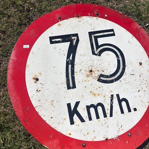 Cartel de señalización de 75 km/h, diametro 75 cm - imagen 2