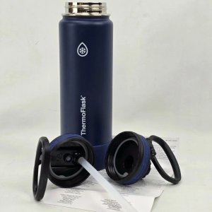 Botella Térmica ThermoFlask de Acero Inoxidable Azul con Tapa y Pico - imagen 4