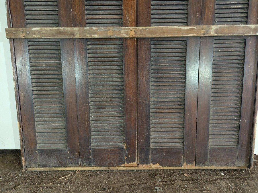 Puerta de madera con ventana y marco en cerejeira - imagen 10