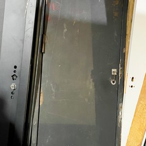 Puerta de Chapa Gris 205 x 75 cm con Cerradura - imagen 2