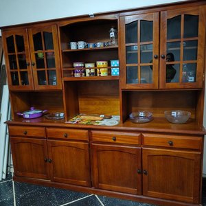Modular de Madera Maciza Pino con Vitrinas, Cajones y Puertas - imagen 7